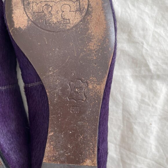 Tory Burch Purple Calf Hair Flats (sz 5) - Picture 8 of 8